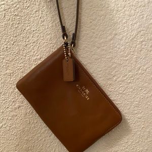 Authentic Brown Coach Wristlet Wallet